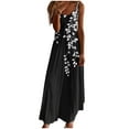 thumbnail image 1 of Staron Robes d'Été pour Femmes Printemps Robe Maxi à Bretelles Spaghetti Boho Mode Col en V Ample Décontractée Longue Fluide Plage Vacances Robe d'Été, 1 of 5