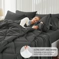 thumbnail image 2 of Juego de sábanas SunStyle Home King, 7 piezas, gris oscuro, 2 of 7