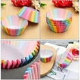 thumbnail image 4 of 100 Pack Rainbow Cupcake Liners - Standard Size, Greaseproof Paper Muffin Liners for Birthday Party, Wedding Cake, Colorful Cupcake Wrappers, 4 of 7