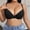 Black, variant on Daiosportswear Push Up Bra Padded Add Cup Smooth T-Shirt Bras Demi Plunge Underwire Support Comfort Bralette Brown 90D(90D)