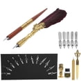 thumbnail image 1 of Feather Pen Set Business Retro Student Dipping Pen Creative Quill Kit Writing Correction Supplies, 1 of 7