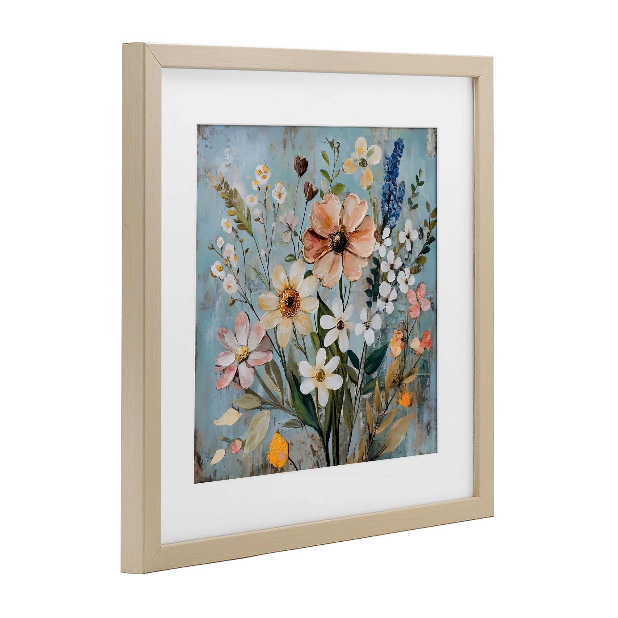 Stupell Industries Wildflower Mix Spring Bouquet Birch Framed Print Under Glass, design by Creative Studio