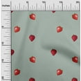thumbnail image 1 of oneOone Cotton Silk Fabric Strawberry Fruit Printed Craft Fabric BTY 42 Inch Wide, 1 of 1