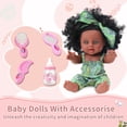 thumbnail image 2 of TUSALMO 10 INCH Black Baby Doll Toy with Accessories - African American Baby Dolls in Gift Box - Ideal Holiday, Christmas, Birthday Gift for 3 Year Old Girls - Soft Body Black Dolls for Toddlers, 2 of 5