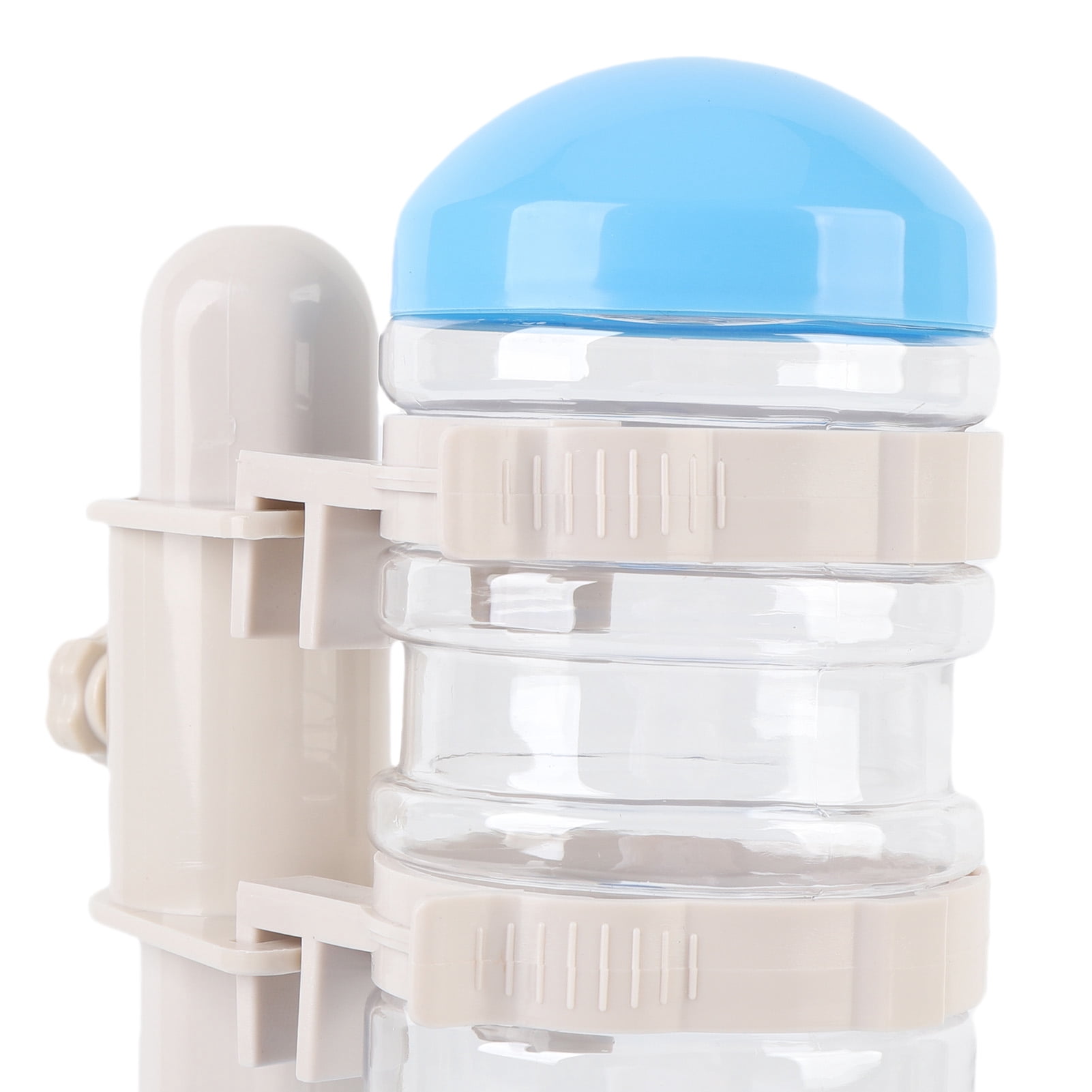 LAZIOEGR Pet Standing Water Dispenser, Height Adjustable 500ml (16.9 oz) Capacity Automatic Feeder for Puppy & Cat, Leakproof Removable Tank Design in Blue