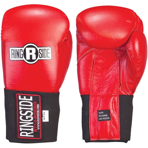 Red/Black Ringside Apex Flash Hook and Loop Sparring Boxing Gloves 