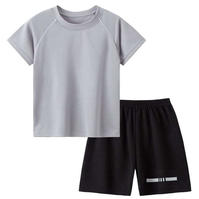 MIASHUI Boys Sports Short Sleeve Quick-Dry Outfit with Sweat- Design for Active Play and Everyday Adventures