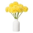thumbnail image 1 of Uxcell 10 piezas de flores de bola de crisantemo artificiales, ramo de flores de crisantemo falso, flores de madre de seda para decoración de hogar, jardín, boda y fiesta, amarillo, 1 of 7