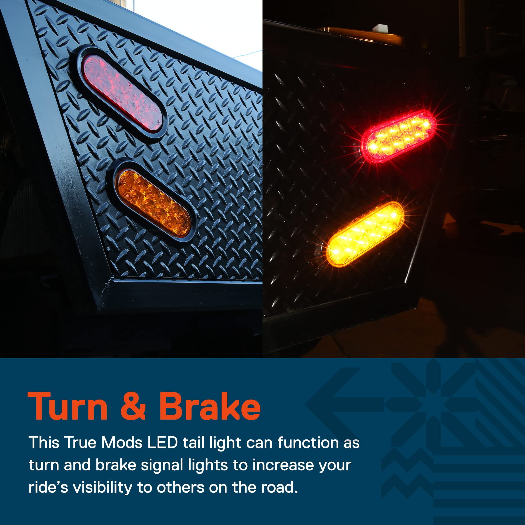Gonice 2 PCS 6" Oval LED Trailers Tail Lights, Ultra-Bright - View #5