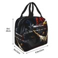 thumbnail image 2 of Yiaed American Bald Eagle Warrior Print Insulated Lunch Bag Reusable Cute Tote Lunch Box, Leakproof Cooler Lunch Bags for Work Office Travel School Picnic, 2 of 5
