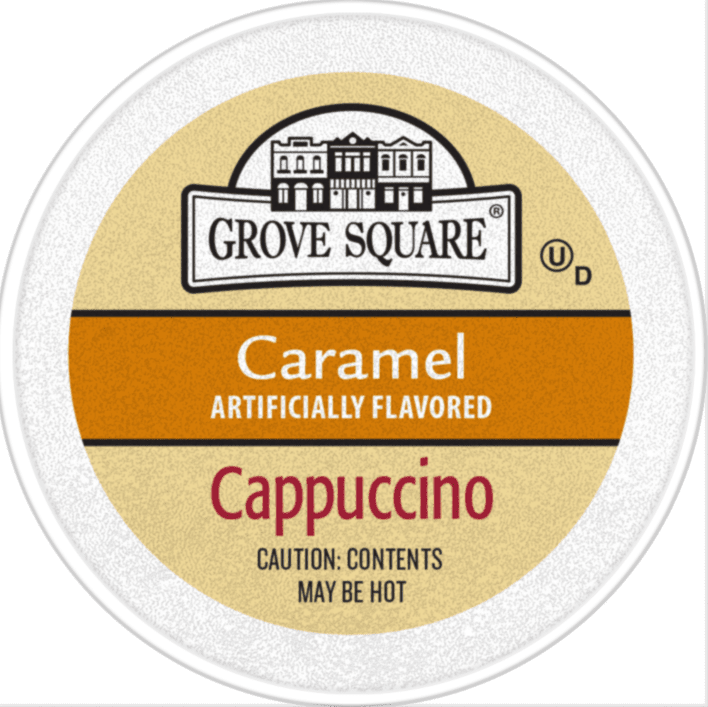 Grove Square Caramel Cappucino Coffee Pods, 24 Count for Keurig K-Cup Brewers