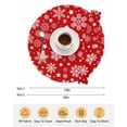 thumbnail image 6 of 15 Inch Round Placemats Set of 4, Christmas Snowflakes Non Slip Heat Insulation PP Table Mats, Winter Xmas Red White Washable Place Mats for Kitchen Dining Party Table Decor, 6 of 7