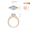 thumbnail image 5 of Angara Natural 1.6 Ct. Aquamarine Solitaire Ring in 14K Rose Gold for Women (Ring Size: 4.5), 5 of 9