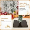 thumbnail image 2 of Demi Bonn Set of 3 Green + White Pre-Lit Christmas Trees - Snow-Flocked Tips, 30+50+70 Warm White LEDs, Metal Base, 2 of 7