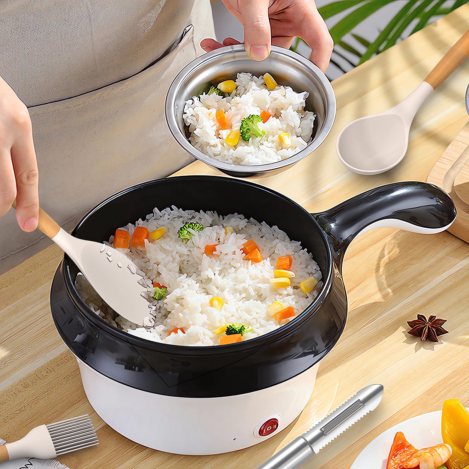 oannao 35-Piece Silicone Cooking Utensils Set, Khaki photo 5
