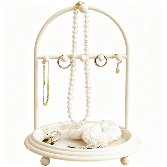 XIBUFE Necklace Holder Jewelry Display Stand – Necklace Organizer with Hooks for Storage and Hanging Bracelets,Keychains,And Home Room Décor