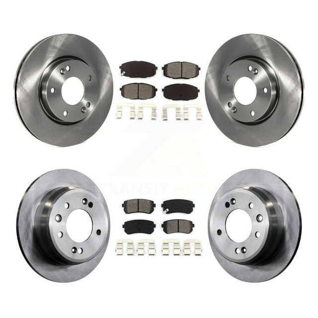 Transit Auto Front Rear Disc Brake Rotors and Semi-Metallic Pads Kit for Car Hyundai Elantra K8S-101174