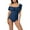Blue, variant on Csndyce Women's Ruffled One Piece Swimsuits off Shoulder Tummy Control Halter Bathing Suit Female