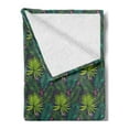 thumbnail image 2 of Tropical Soft Flannel Fleece Blanket, Tropical Leaves in Sketch Style Aralia and Fern Inspired Foliage Spotted Backdrop, Cozy Plush for Indoor and Outdoor Use, 50" x 70", Multicolor, by Ambesonne, 2 of 5