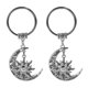 thumbnail image 1 of 2pcs Metal Key Chain Creative Sun Moon Key Chains Unique Design Key Rings, 1 of 4