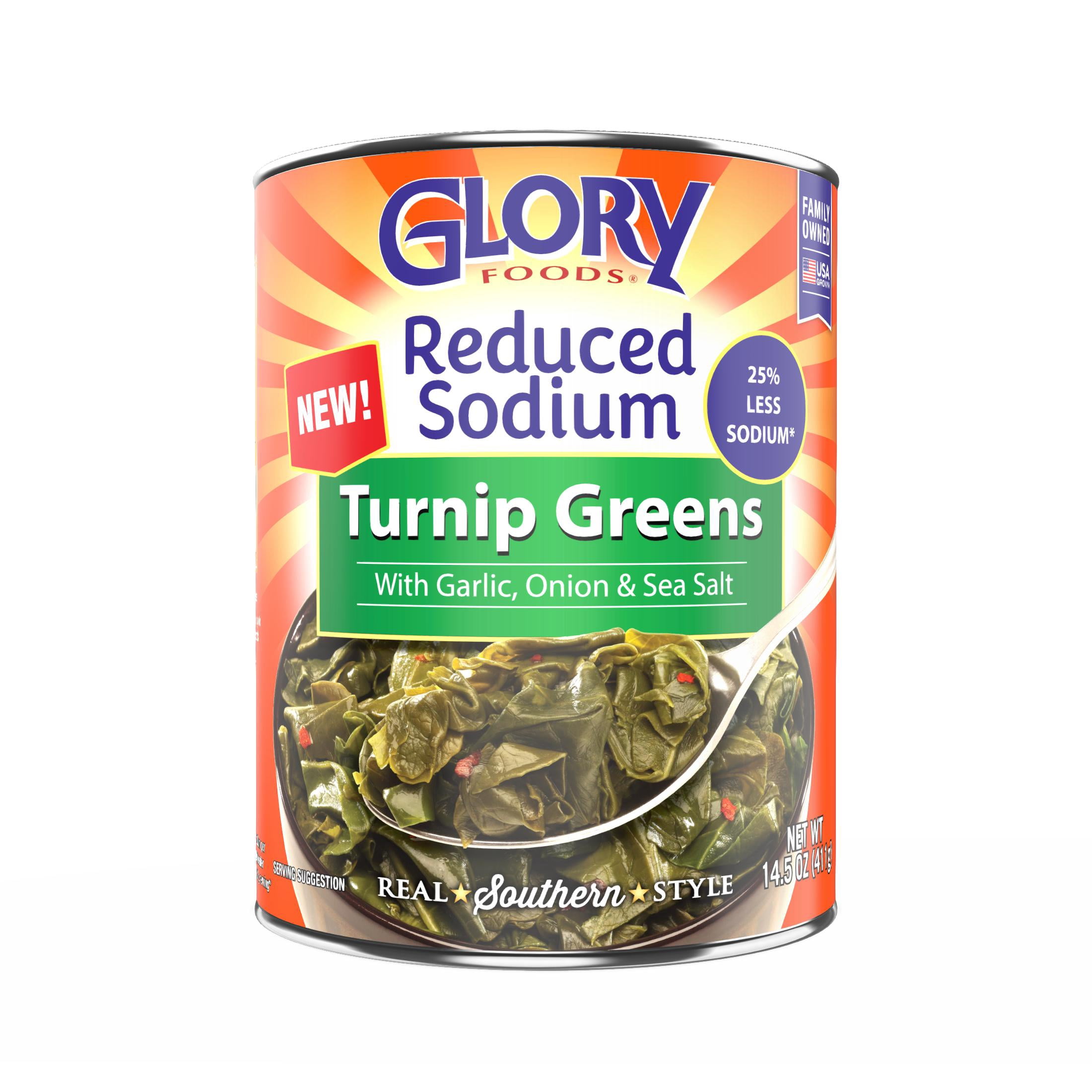 (12 pack) Glory Reduced Sodium Turnip Greens, 14.5oz