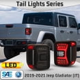 thumbnail image 4 of LED Tail Lights for 2019-2021 Jeep Gladiator JT Accessories w/3D DRL/Dynamic Sequential Turn Signal Light, Plug & Play Taillights, Brake Lamp 1 Pair Black Housing/Smoke lens, 4 of 8