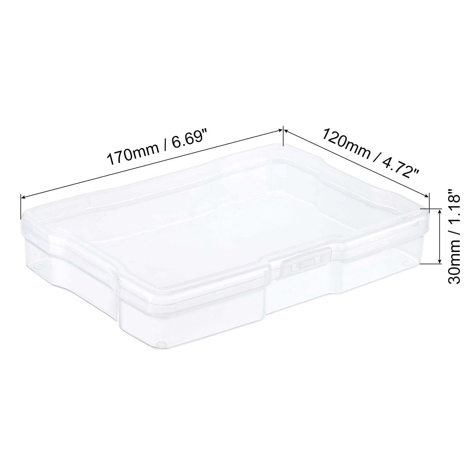 REGALWOVEN Photo Storage Box Organizer Cases Storage Container Picture Boxes Plastic Clear