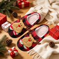 thumbnail image 4 of Taqqpue Christmas Slippers for Women House Shoes Fluffy Soft Cozy Bedroom Plush Cute Round Head Slippers for Indoor Outdoor Use Christmas Gifts for Women, 4 of 6