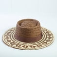 thumbnail image 1 of AJGRHE Classic Panama Sun Hat For Summer Wide Brim Boater Beach Outdoor Travel Coffee One Size, 1 of 4