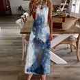 thumbnail image 2 of Maxi vestidos de mujer verano casual cuello redondo sin mangas vacaciones playa bolsillos vestido largo Fridja  hj4993, 2 of 5