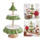 thumbnail image 5 of estante de bocadillos Estante para aperitivos de árbol de Navidad de postre Decoración de de doble capa para aniversarios Bodas Festivales Festivales Magideal estante de bocadillos, 5 of 7