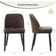 thumbnail image 3 of Modern Dining Chairs Set of 4/6, Upholstered Kitchen Chairs with Thick Cushions, So-Lid Wood Legs & 300 Lb Capacity, Ergonomic Design for Dining Room, Cafe, or Home Office, 3 of 9