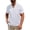 White, variant on MELDVDIB Mens T-Shirt V-Neck Fashion Casual Solid Color Short Sleeve Shirts Loose Summer Tops Stretch Comfy Tees with Pocket