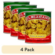 (4 pack) El Mexicano, Nacho Peppers, Canned Vegetables, 28 oz
