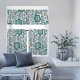thumbnail image 6 of 3 Piece Kitchen Curtains and Valances Set Teal Paisley Pattern Cafe Curtains 24 Inch Length Boho Ethnic Floral Traditional Valance & Tier Curtain for Living Room Bedroom Window 54"x18"+27"x24"*2, 6 of 6