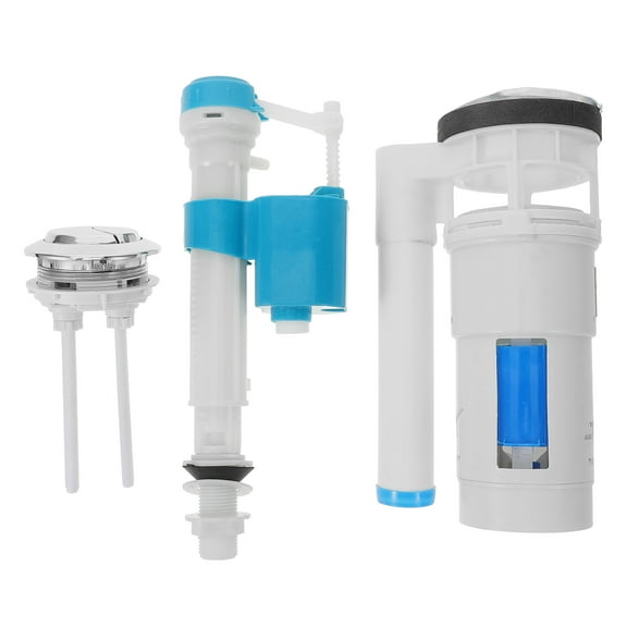 WRITWAA 1Set Toilet Flush Valve Replacement Kit with Universal ABS Valve and Dual Flush Button