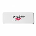 thumbnail image 1 of Love Computer Mouse Pad, Ink Brush Hand Lettering Sending You My Heart Modern Calligraphic Design, Rectangle Non-Slip Rubber Mousepad Large, 31" x 12" Gaming Size, Hot Pink Black White, by Ambesonne, 1 of 2