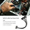 thumbnail image 6 of fankhu SATA Power Cable PC Cooling Fan Splitter Hub Converter (SATA to 5x4Pin), 6 of 8