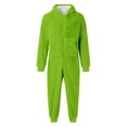 thumbnail image 3 of Boys Fleece Hooded Onesie Pajamas Kids Long Sleeve Zip-Front One Piece Fuzzy Sleepwear Jumpsuit with Pockets Winter Warm Loungwear, 3 of 6