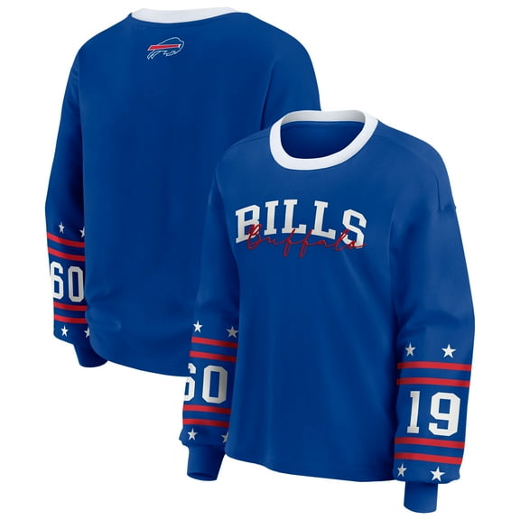 Women's WEAR by Erin Andrews Royal Buffalo Bills Sport Long-Sleeve T-Shirt