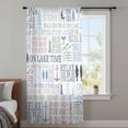 thumbnail image 4 of Ocean Nautical Sheer Curtains 108 Inches Extra Long, Rustic Anchors Fish Oars Lighthouses Light Filering Curtains, Privacy Drapes Simi Floor to Veiling Curtain for Living Room Window Treatment, 4 of 9