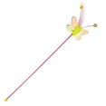 thumbnail image 1 of Flmtop Cat Wand Creative Shape Stress-relieving Plastic Feather Style Cat Teaser Stick Pet Interactive Toy for Home, 1 of 11