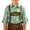 001-Green356, variant on Big Boys Gingham Button Up Shirt Roll Sleeve Lapel Collar Long Sleeve Bavarian Top Oktoberfest Button Down Shirt