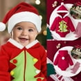 thumbnail image 2 of XDZJLR Baby Boy Girl Christmas Outfit Romper Xmas Soft Hooded Jumpsuit With Long Sleeves Footies Toddler Winter Warm Playwear Red 6-12 Months, 2 of 9