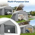 thumbnail image 5 of Erommy 20x30 ft Metal Carport, Protable Carport with Galvanized Steel Frame and Waterproof 3-Layer PE Cover, Silver Gray, 5 of 10