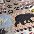 thumbnail image 3 of Jessy Home Twin Deer Bear Quilt Rustic Lodge Bedding Microfiber 3-Piece Coverlet Set, 3 of 8