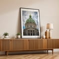 thumbnail image 2 of Copenhagen Frederiks Church - Copenhagen Denmark Photography Architecture City Travel Poster Black Framed Wall Art Print 16 x 24 inches, 2 of 8