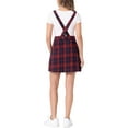 thumbnail image 4 of MODA NOVA Junior's Plaids Adjustable Strap Above Knee Suspender Dress, 4 of 6