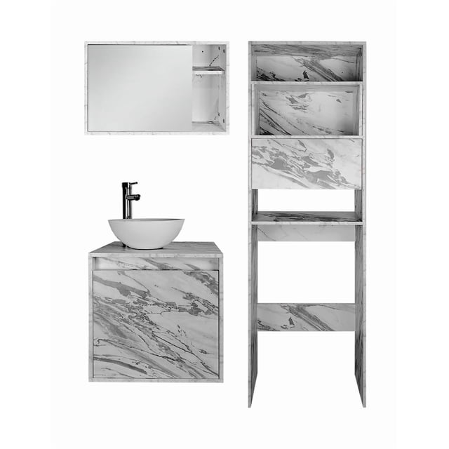 Combo Gabinetes Para Baño ARGEL Con Sobre WC Y Botiquín.