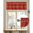 thumbnail image 7 of Vintage Farmhouse Valances for Windows Abstract Red Wood Grain Texture Valance Rod Pocket Light Filtering Short Window Treatments Curtains for Kitchen Bathroom Living Room Bedroom, 54 x 18 Inch, 7 of 7
